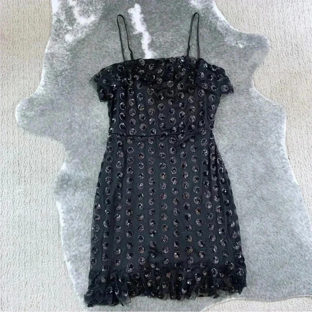 NWT Sequin Polka Dot Dress - Picture 3 of 12